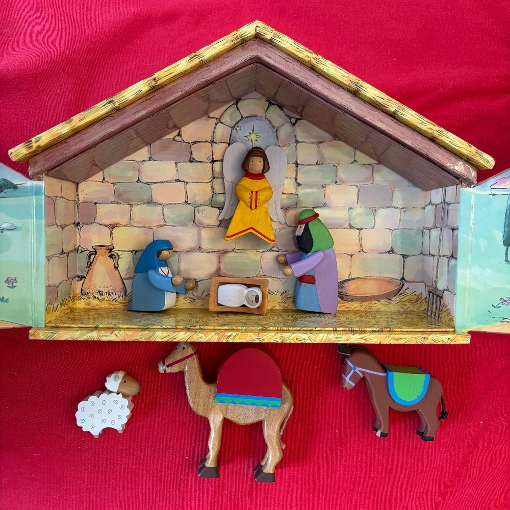 Children’s Wooden Nativity Playset